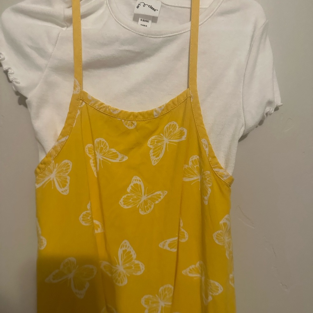 Girls Art Class Tank Dress with Undershirt